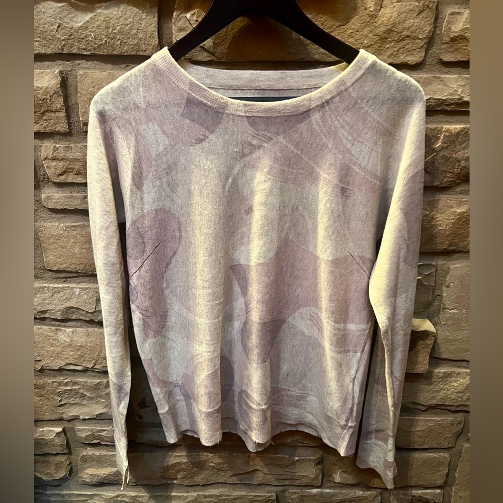 Zadig & Voltaire M gray print cashmere sweater